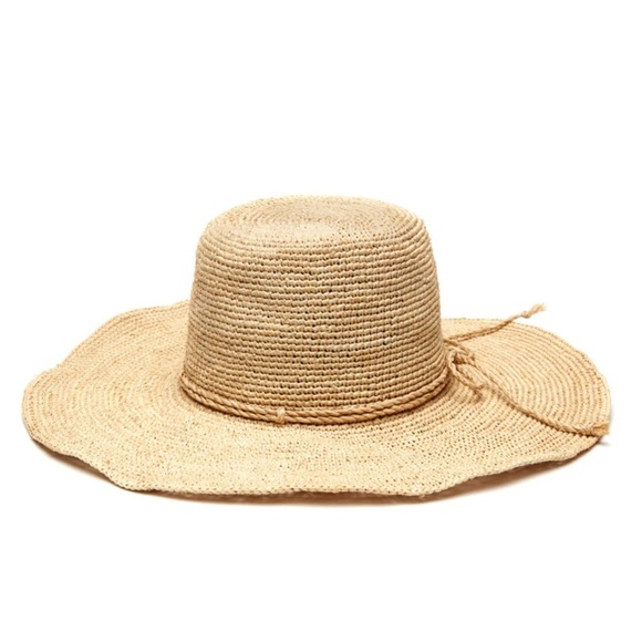 NWT Mar y Sol Grace Raffia Crocheted Sun Hat Natural - Picture 5 of 8